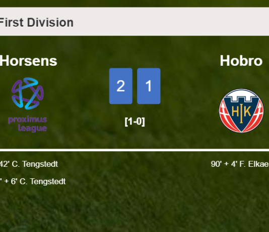 Horsens beats Hobro 2-1 with C. Tengstedt scoring 2 goals