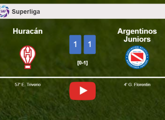 Huracán and Argentinos Juniors draw 1-1 on Monday. HIGHLIGHTS