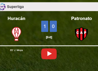 Huracán conquers Patronato 1-0 with a late goal scored by J. Moya. HIGHLIGHTS