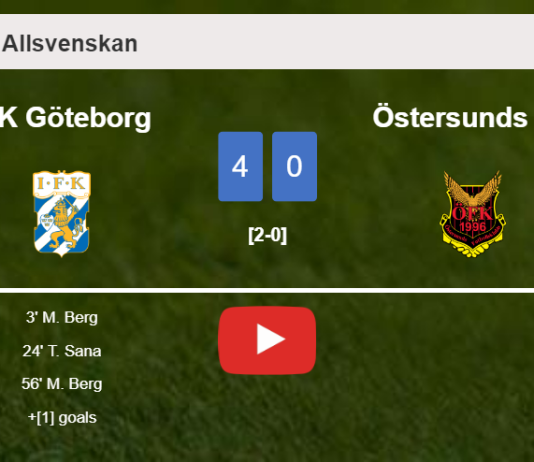 IFK Göteborg estinguishes Östersunds FK 4-0 with a superb match. HIGHLIGHTS
