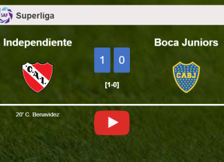 Independiente overcomes Boca Juniors 1-0 with a goal scored by C. Benavidez. HIGHLIGHTS