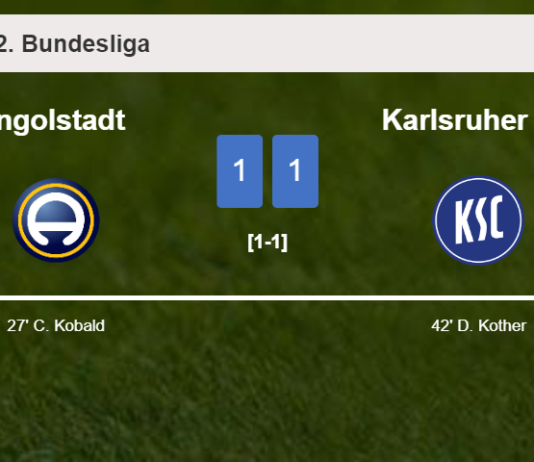 Ingolstadt and Karlsruher SC draw 1-1 on Sunday