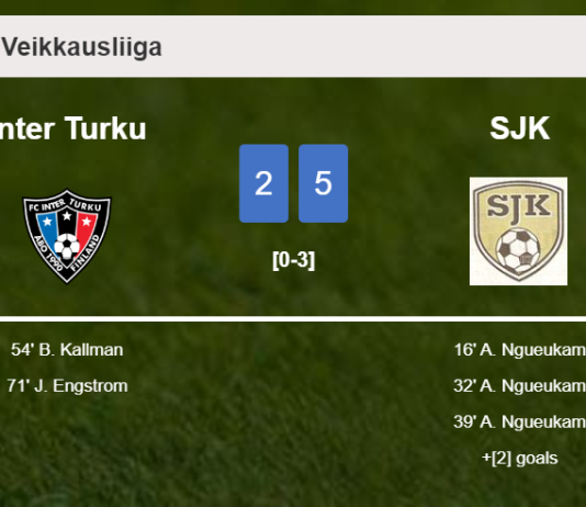 SJK defeats Inter Turku 5-2 with 4 goals from A. Ngueukam