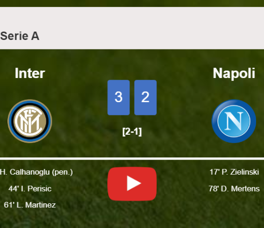 Inter overcomes Napoli 3-2. HIGHLIGHTS