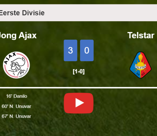 Jong Ajax defeats Telstar 3-0. HIGHLIGHTS