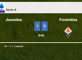 Juventus defeats Fiorentina 1-0 with a late goal scored by J. Cuadrado