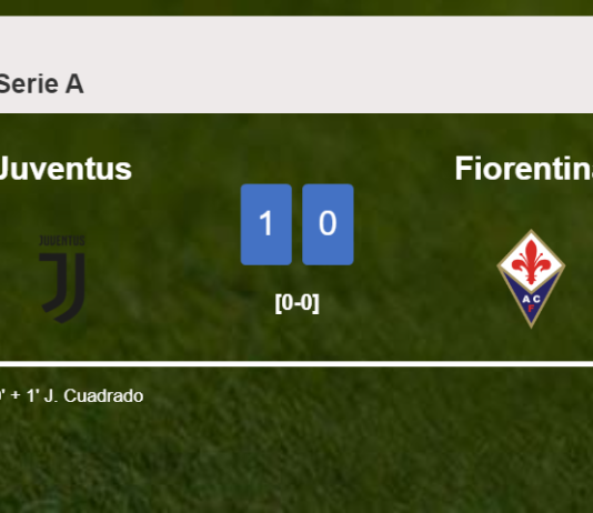 Juventus defeats Fiorentina 1-0 with a late goal scored by J. Cuadrado