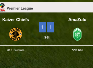 Kaizer Chiefs and AmaZulu draw 1-1 on Wednesday