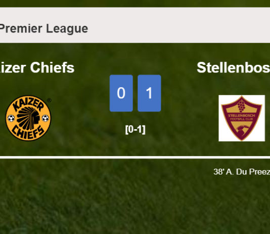 Stellenbosch tops Kaizer Chiefs 1-0 with a goal scored by A. Du