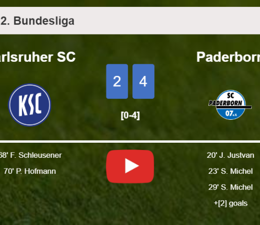 Paderborn defeats Karlsruher SC 4-2. HIGHLIGHTS