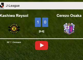 Kashiwa Reysol defeats Cerezo Osaka 1-0 with a late goal scored by T. Ominami. HIGHLIGHTS
