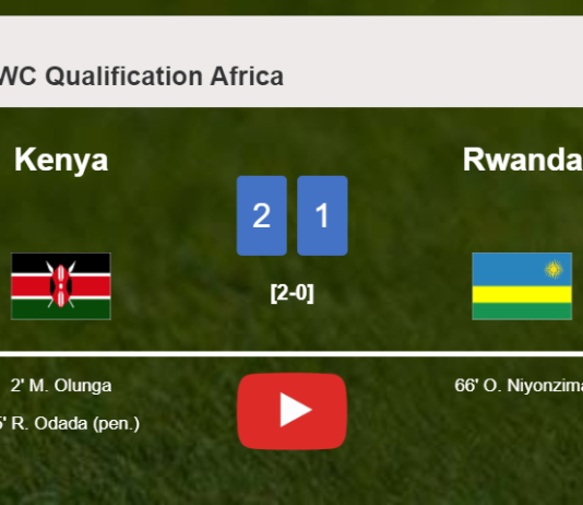 Kenya conquers Rwanda 2-1. HIGHLIGHTS