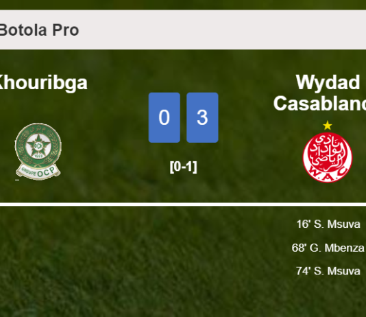 Wydad Casablanca demolishes Khouribga with 2 goals from S. Msuva