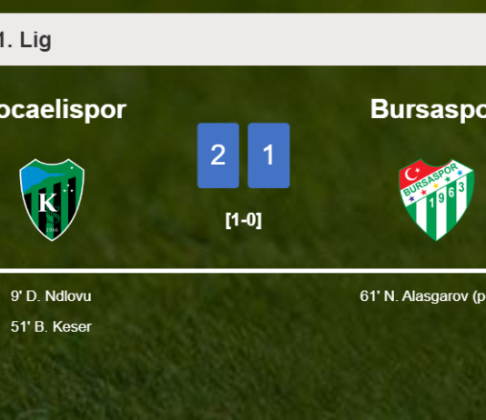 Kocaelispor overcomes Bursaspor 2-1