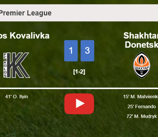 Shakhtar Donetsk defeats Kolos Kovalivka 3-1. HIGHLIGHTS
