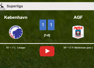 AGF seizes a draw against København. HIGHLIGHTS