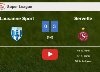 Servette overcomes Lausanne Sport 3-0. HIGHLIGHTS