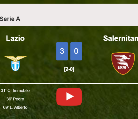 Lazio conquers Salernitana 3-0. HIGHLIGHTS