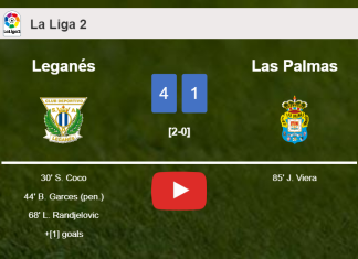 Leganés destroys Las Palmas 4-1 after playing a great match. HIGHLIGHTS
