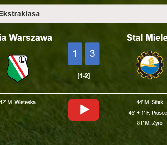 Stal Mielec beats Legia Warszawa 3-1 after recovering from a 0-1 deficit. HIGHLIGHTS