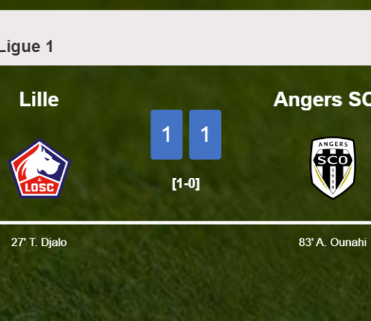 Lille and Angers SCO draw 1-1 on Saturday