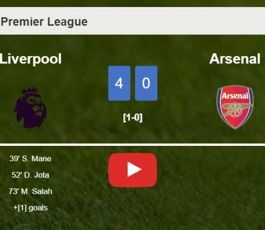 Liverpool obliterates Arsenal 4-0 after playing a fantastic match. HIGHLIGHTS