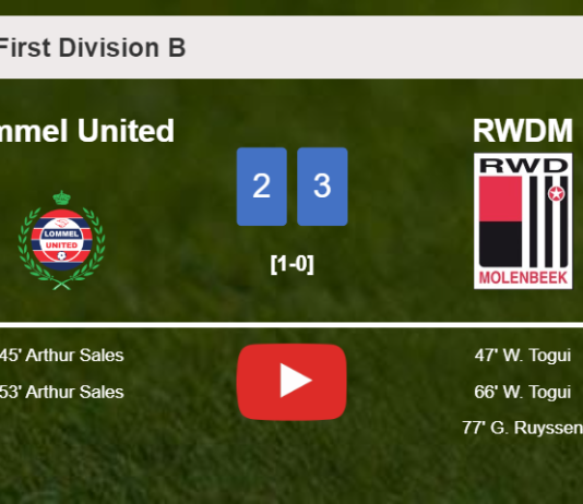 RWDM overcomes Lommel United after recovering from a 2-1 deficit. HIGHLIGHTS