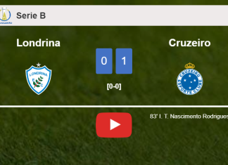 Cruzeiro beats Londrina 1-0 with a goal scored by I. T.. HIGHLIGHTS