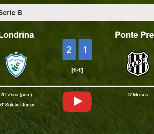 Londrina recovers a 0-1 deficit to top Ponte Preta 2-1. HIGHLIGHTS