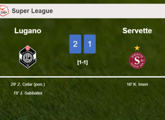 Lugano recovers a 0-1 deficit to defeat Servette 2-1