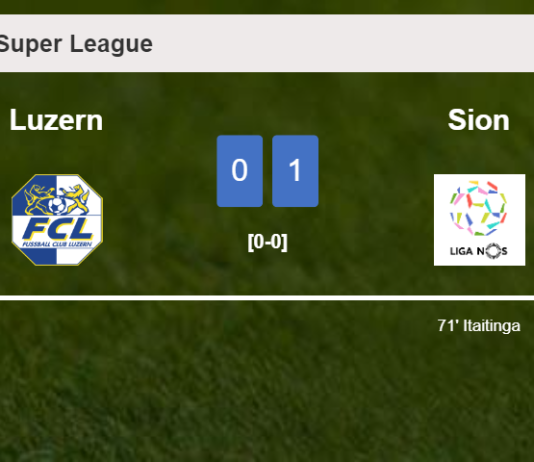 Sion beats Luzern 1-0 with a goal scored by I. 