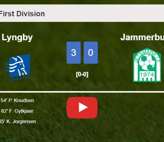 Lyngby overcomes Jammerbugt 3-0. HIGHLIGHTS