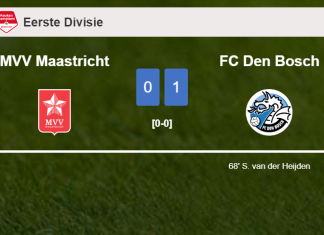 FC Den Bosch tops MVV Maastricht 1-0 with a goal scored by S. van