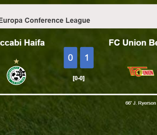 FC Union Berlin overcomes Maccabi Haifa 1-0 with a goal scored by J. Ryerson