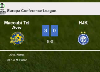 Maccabi Tel Aviv overcomes HJK 3-0