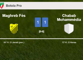 Maghreb Fès clutches a draw against Chabab Mohammédia