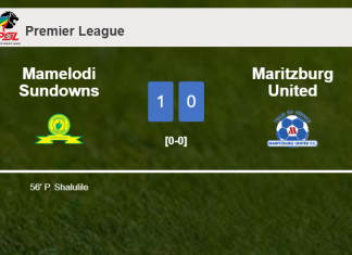 Mamelodi Sundowns tops Maritzburg United 1-0 with a goal scored by P. Shalulile