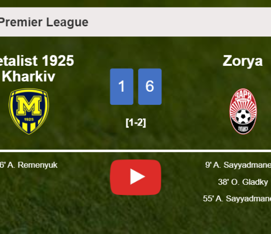 Zorya overcomes Metalist 1925 Kharkiv 6-1 after playing a incredible match. HIGHLIGHTS