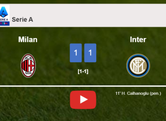 Milan and Inter draw 1-1 on Sunday. HIGHLIGHTS