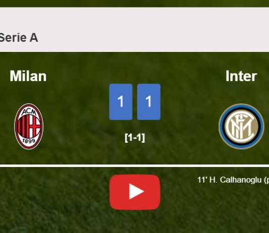 Milan and Inter draw 1-1 on Sunday. HIGHLIGHTS