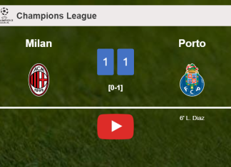 Milan and Porto draw 1-1 on Wednesday. HIGHLIGHTS