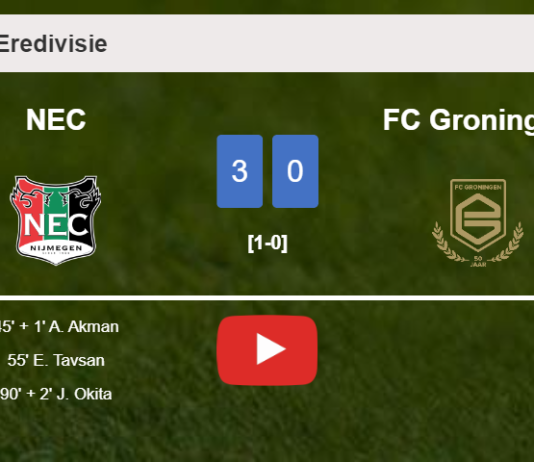 NEC prevails over FC Groningen 3-0. HIGHLIGHTS