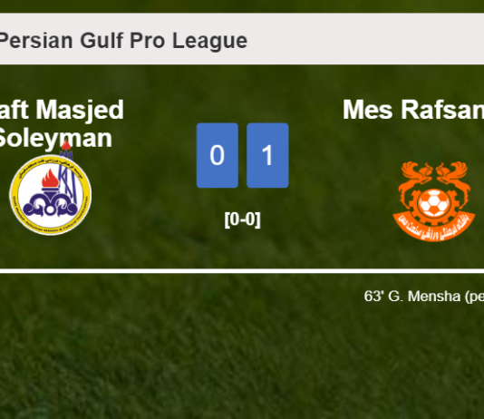 Mes Rafsanjan tops Naft Masjed Soleyman 1-0 with a goal scored by G. Mensha