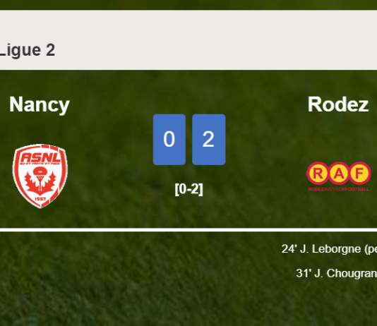 Rodez surprises Nancy with a 2-0 win