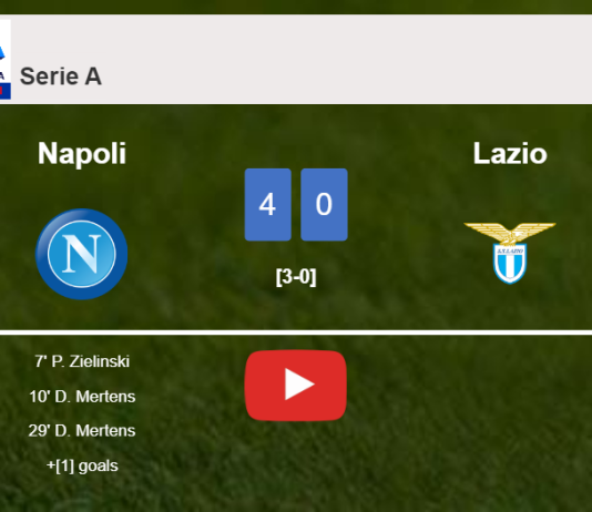 Napoli destroys Lazio 4-0 with a great performance. HIGHLIGHTS