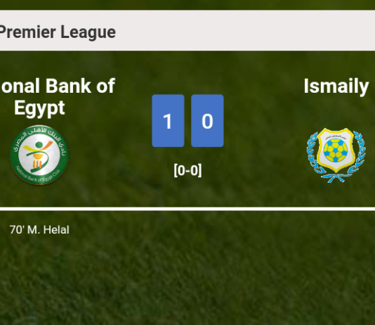 National Bank of Egypt prevails over Ismaily 1-0 with a goal scored by M. Helal