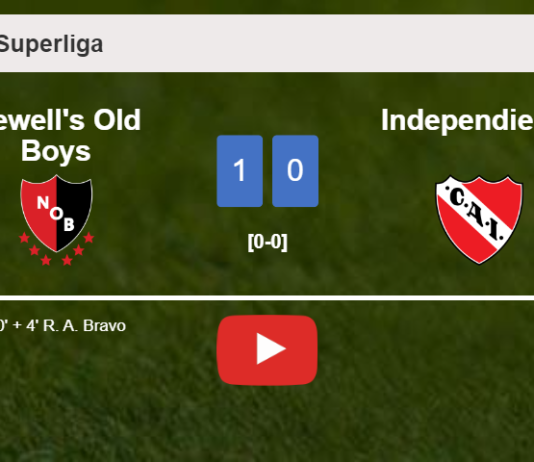 Newell's Old Boys beats Independiente 1-0 with a late goal scored by R. A.. HIGHLIGHTS