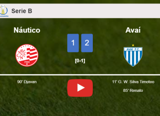 Avaí grabs a 2-1 win against Náutico. HIGHLIGHTS