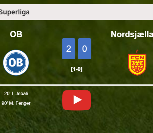 OB defeats Nordsjælland 2-0 on Sunday. HIGHLIGHTS