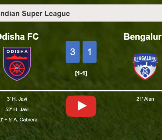 Odisha FC beats Bengaluru 3-1. HIGHLIGHTS